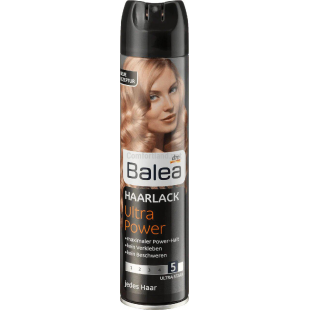 Открыть галерею Лак для волос ультра сильной фиксации Balea Haarlack Ultra Power lak-dlya-volos-ul-tra-sil-noy-fiksacii-balea-haarlack-ultra-power