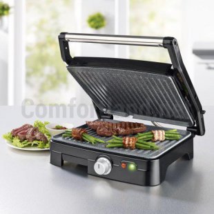 Открыть галерею Электрогриль контактный Gourmet maxx SLG 5003-18 Granit elektrogril-kontaktnyy-gourmet-maxx-slg-5003-18-granit